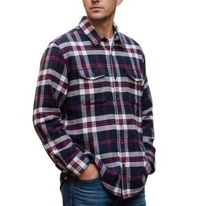 American Eagle Outfitters Mens Plaid Flannel Shirt Long Sleeve Button Up Size XL